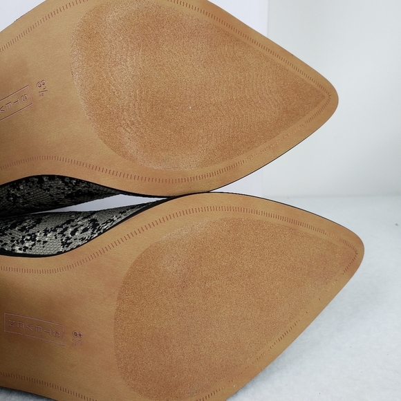 Steven N.Y. Nikia Multi Color Snake Print Fabric Notch Out Heel Boot Sz 8 & 8.5 - Picture 12 of 15